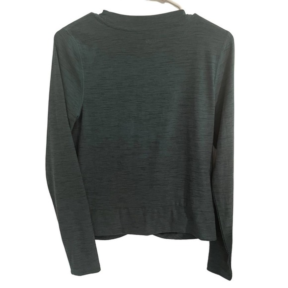 Old Navy Active Heathered Green Long Sleeve Faux Wrap Top - Picture 4 of 4